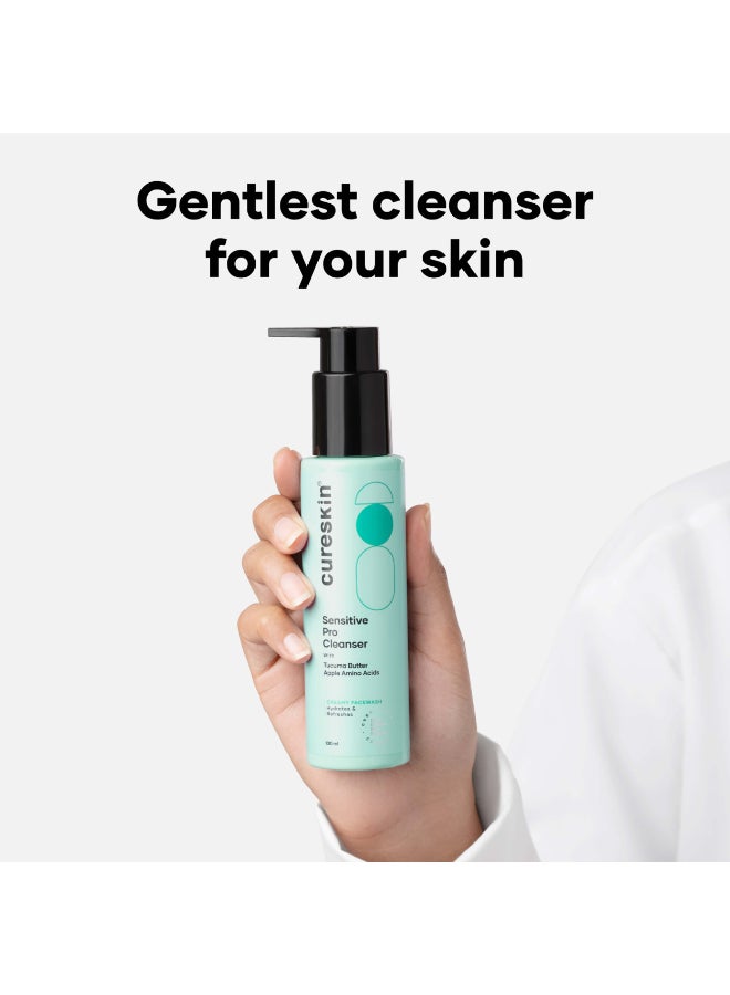 Cureskin Sensitive Pro Cleanser with Tucuma Butter & Apple Extracts for Sensitive Skin Face Wash, 100 ml (Pack of 1) - Image 3